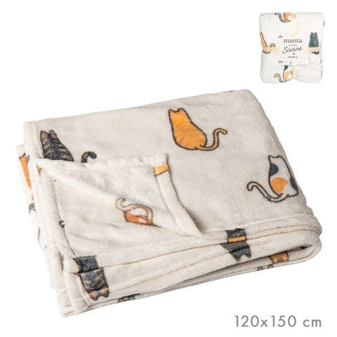 Manta Polar 120x150cm Lovely Cats