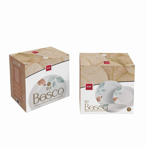 Vajilla Porcelana 12 Piezas Bosco