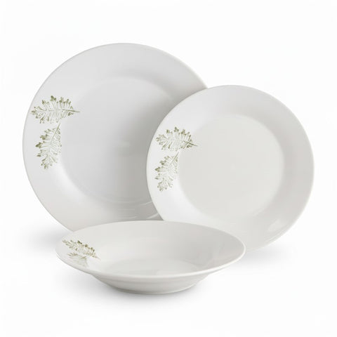 Vajilla Porcelana 12 Piezas Hiedra