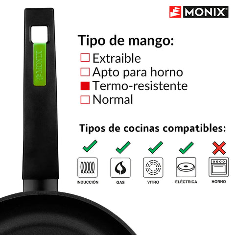 Sartén 20cm Green Monix Aluminio Forjado