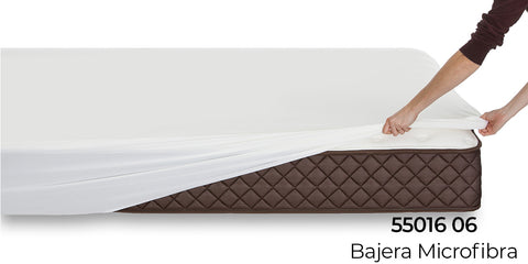 Sábana Bajera Ajustable Microfibra cama 90cm Blanco