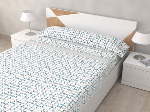 Juego de Sábanas cama 150cm Microfibra Lince Lorena Gris