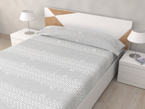 Juego de Sábanas cama 150cm Microfibra Lince Lucía Gris