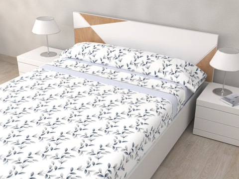 Juego de Sábanas cama 150cm Microfibra Lince Raquel Azul 