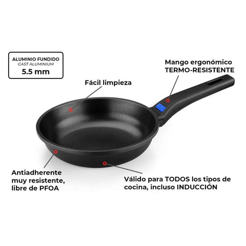 Sartén Monix 26cm Full Induction Aluminio Fundido