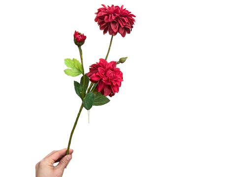 Rama Flor Zinnia Mini Rojo 50cm