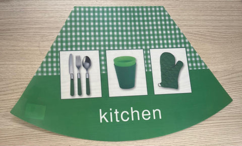 Dessous de plat vert 49x32cm Cuisine