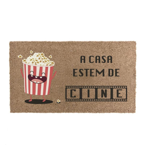 Felpudo en Català 40x70cm Crispetes "A Casa Estem de Cine"