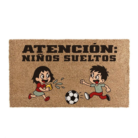 Felpudo Gracioso 40x70cm ''Atención: Niños Sueltos''