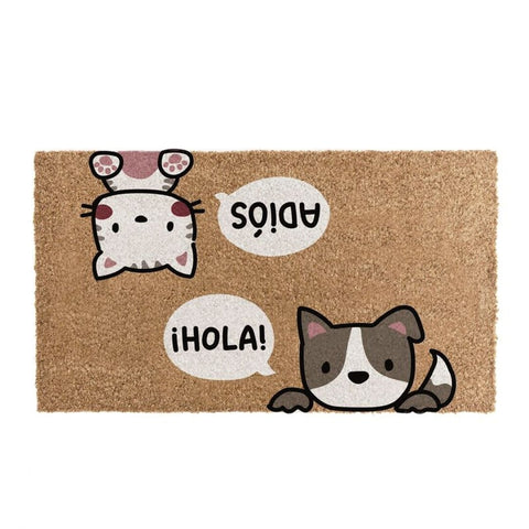 Felpudo Mascotas 40x70cm Hola Adiós