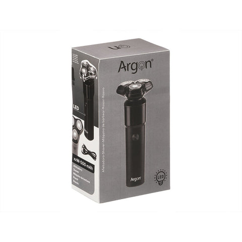 Afeitadora 3 Cabezales Forma Negra 500MAH USB Argón