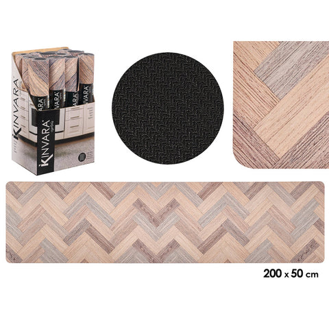 Alfombra de Cocina 50x200cm Efecto Madera