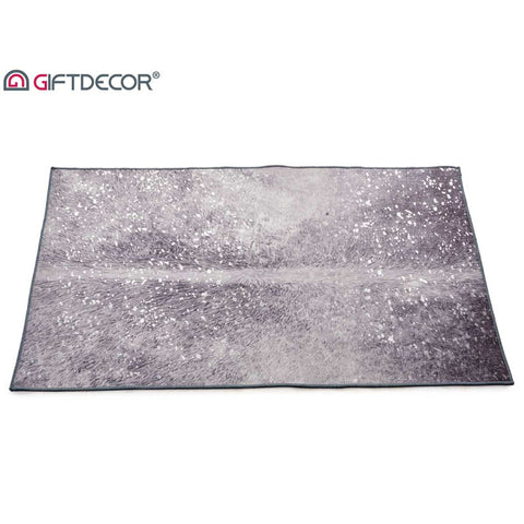 Alfombra Gris 100x150cm con Manchas Plateadas