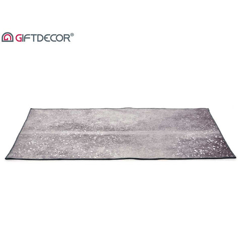 Alfombra Gris 100x150cm con Manchas Plateadas
