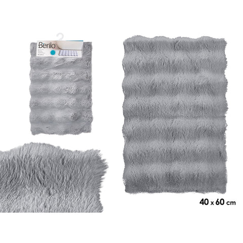 Alfombra de Pelo Relieve 40x60cm Gris