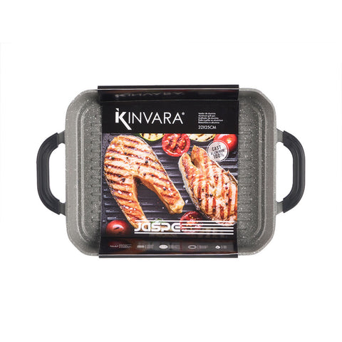 Asador Gris 32x25cm Hondo Aluminio Inducción