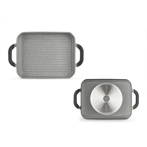 Asador Gris 32x25cm Hondo Aluminio Inducción