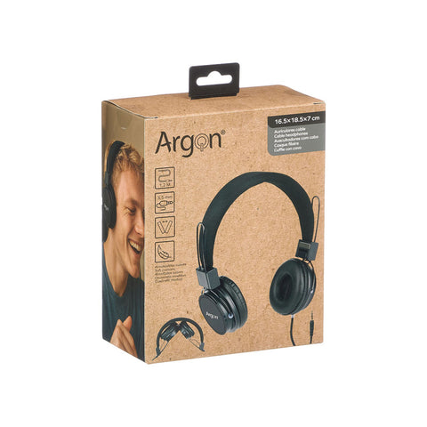 Auriculares Cable Negro Argón