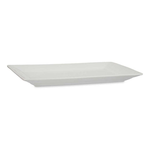 Bandeja Porcelana Blanca Rectangular 37cm