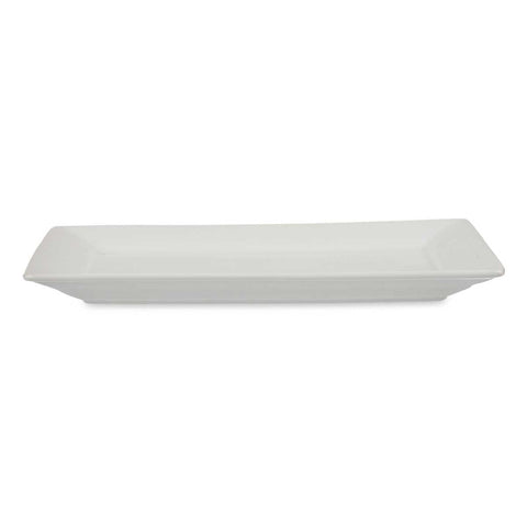 Bandeja Porcelana Blanca Rectangular 37cm