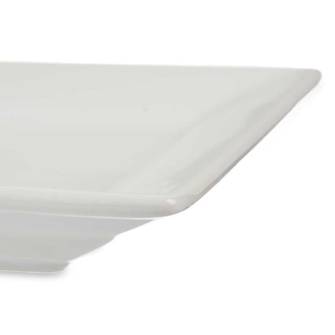 Bandeja Porcelana Blanca Rectangular 37cm