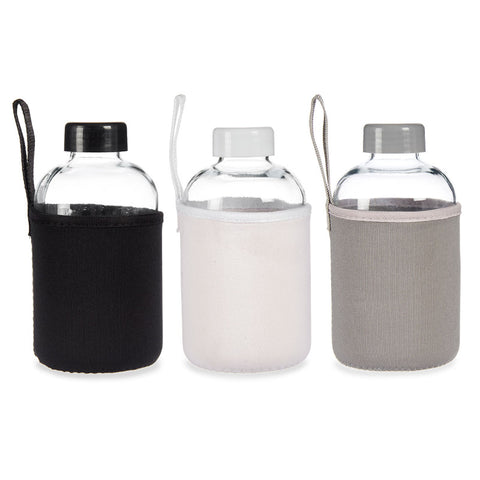 Botella Cristal Neopreno 600ml (color aleatorio)
