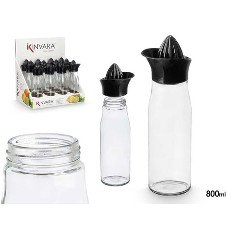 Botella con Exprimidor Negra 800ml