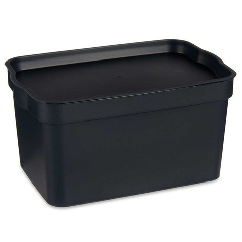 Caja Plástico con Tapa 2,3L Antracita