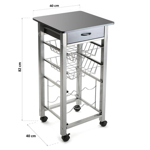 Carro de Cocina Gris 40cm Versa