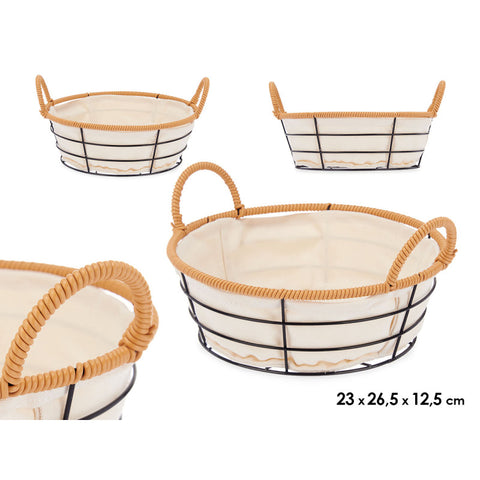 Cesta Asas Metal Redonda
