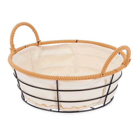Cesta Asas Metal Redonda