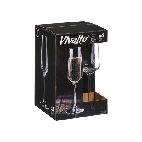 Pack 4 Copas de Cava 220ml
