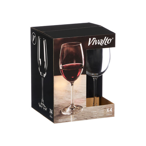 Pack 4 Copas Vidrio Redondas 530ml