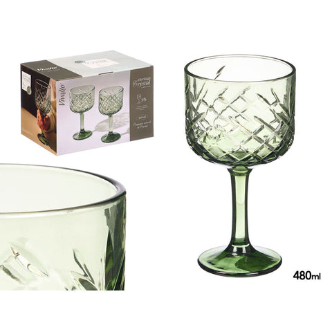 Pack 6 Copas Troqueladas 480ml Verde