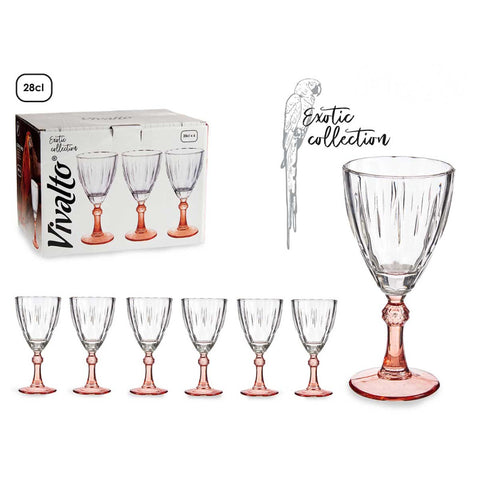 Pack 6 Copas de Vino color Salmón 275ml