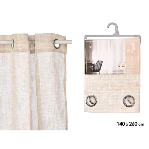 Cortina Beige Rayas 140x260cm
