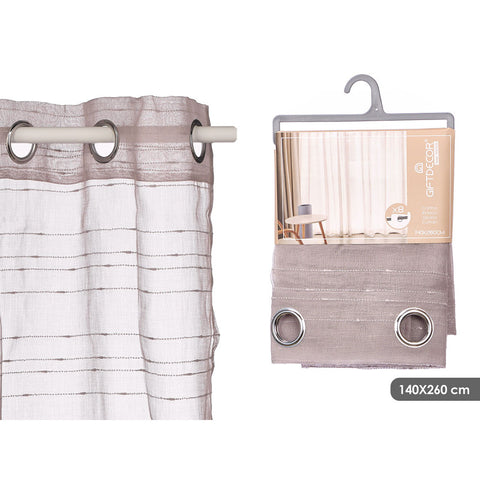 Cortina Gris Rayas Horizontales