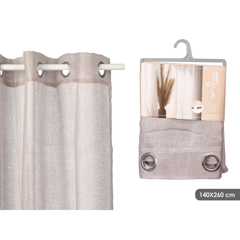 Cortina Gris Relieve 140x260cm