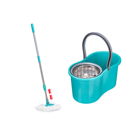 Cubo 8l Escurridor Giratorio Fregona Metal