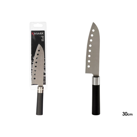 Cuchillo Agujeros Acero Mango Negro