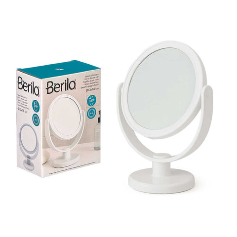 Espejo de Pié Doble Cara Blanco