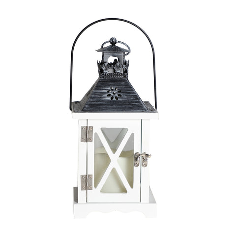 Farol Ascea Madera Vidrio 12x12x31cm