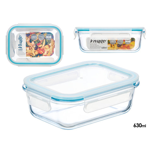 Fiambrera Borosilicato Hermética 630ml