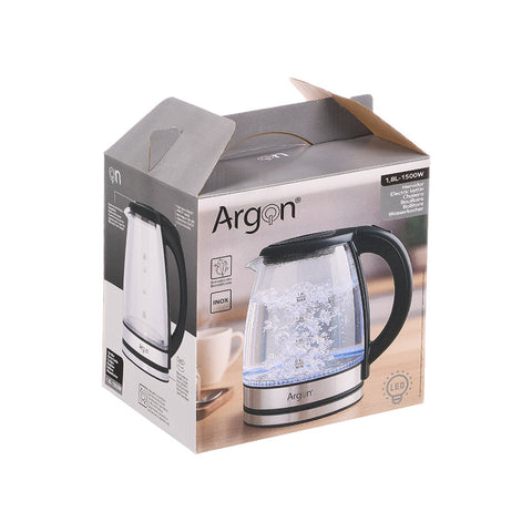Hervidor Acero Led Borosilicato 1,8L Argón