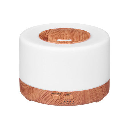 Humidificador Base Acabado de Madera LED