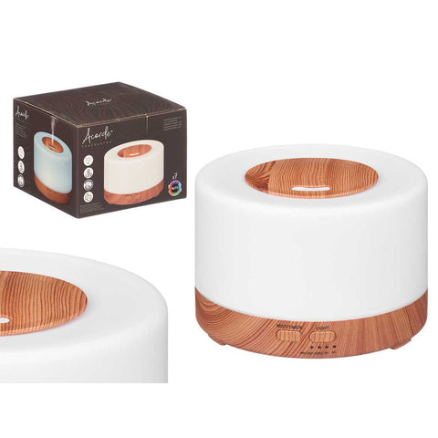 Humidificador Base Acabado de Madera LED