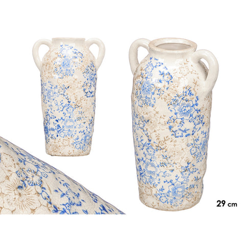 Jarrón Nonna 2 Asas Azul Beige 29cm
