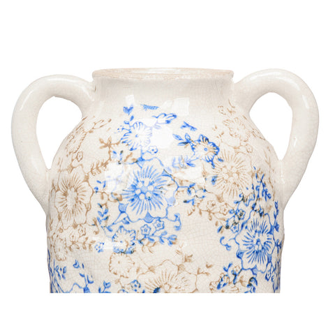Jarrón Nonna 2 Asas Azul Beige 29cm