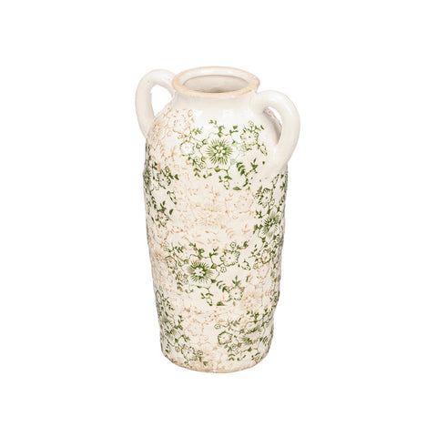 Jarrón Nonna 2 Asas Verde Beige 29cm