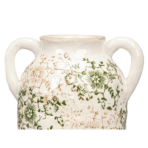 Jarrón Nonna 2 Asas Verde Beige 29cm